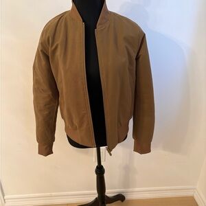Women’s Brown Bomber Jacket - Classic Casual Coat